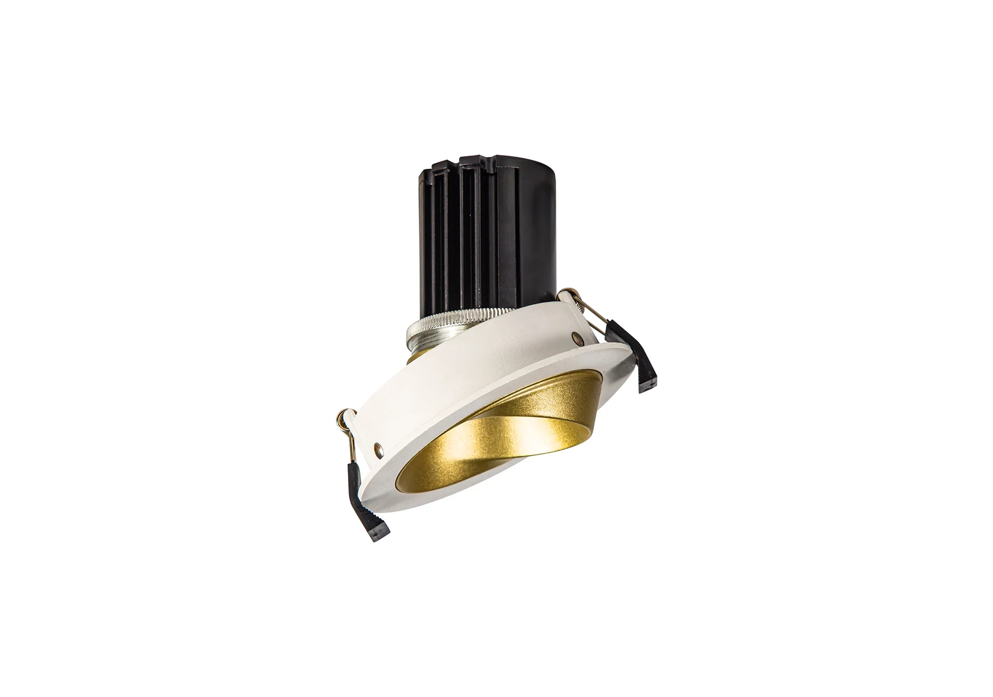 Bonia 10 Dimmable Tridonic 10W 631lm 2700K 36°, White/Gold 27° Angled Round Downlight , NO DRIVER REQUIRED, 5yrs Warranty DM201143  Dlux Bonia 10
